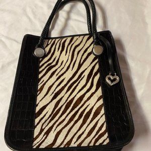 BRIGHTON Cute Zebra Cowhide Leather Purse NWOT